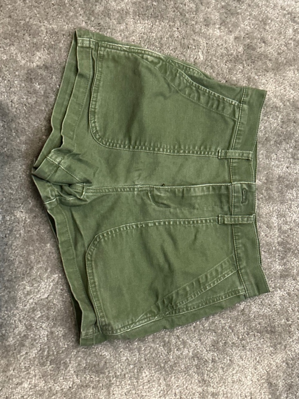 Madewell High-Rise Olive Green Utility Shorts (26)